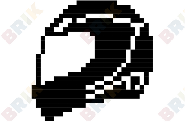 Motorcycle Helmet Pixel Art