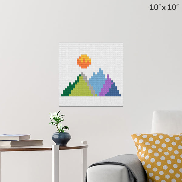 Mountains Brick Poster