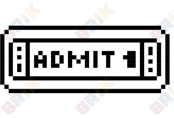 Movie Ticket Pixel Art