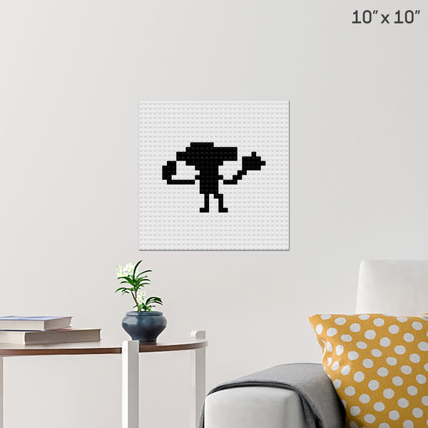 Mr game and watch Brick Poster