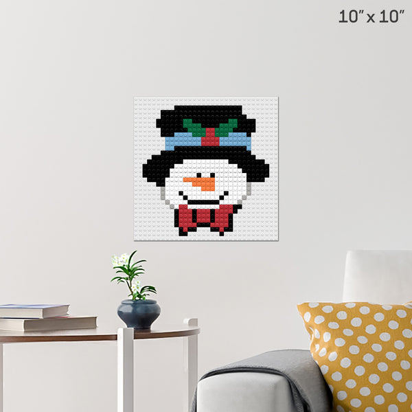 Mr Snowman Brick Poster