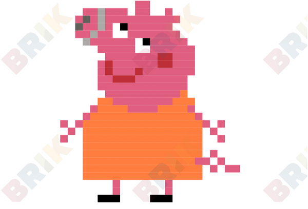 Mummy Pig Pixel Art