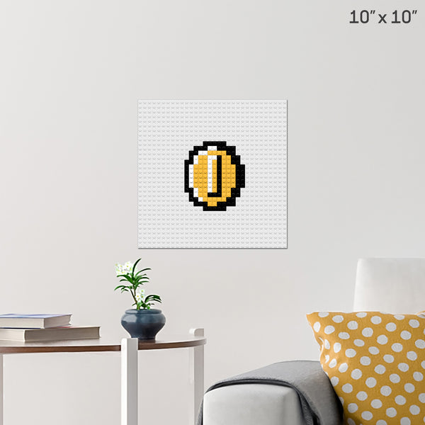 Mushroom Coins Brick Poster