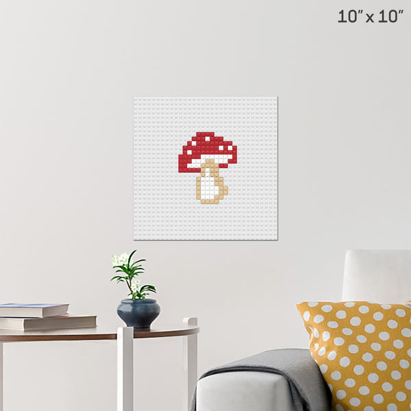 Mushroom Brick Poster