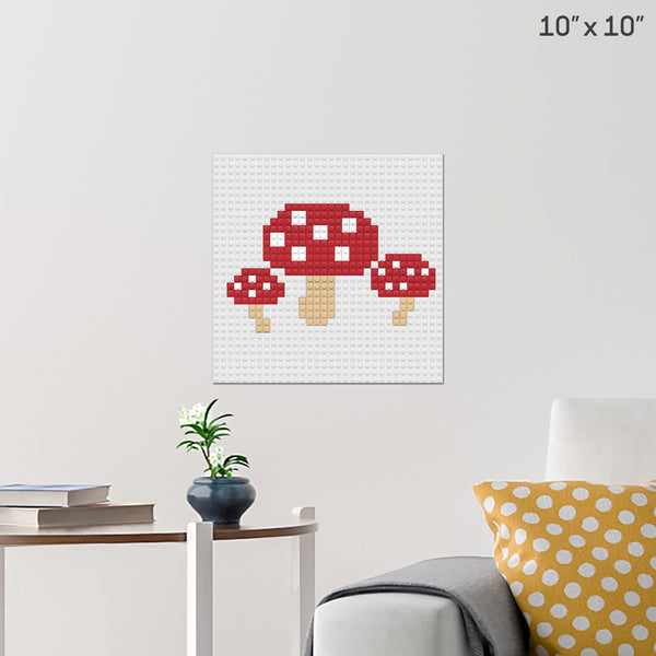 Mushroom Brick Poster