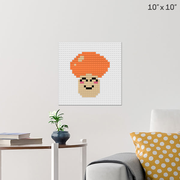 Mushroom Brick Poster
