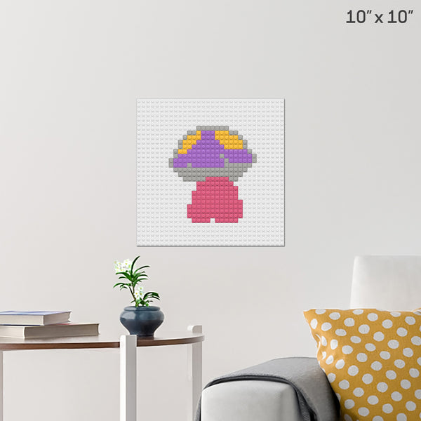 Mushroom Brick Poster