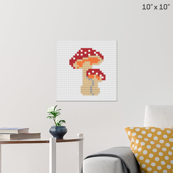 Mushroom Brick Poster