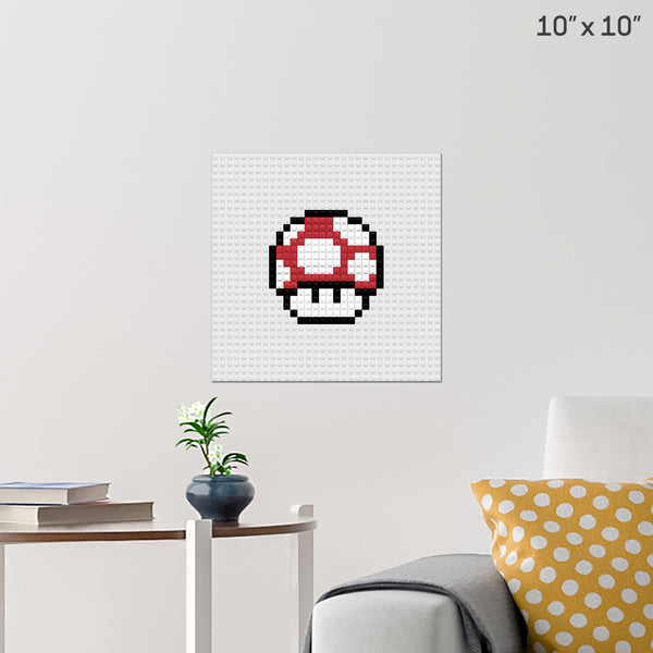 Mushroom Brick Poster