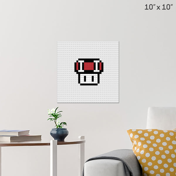 mushroom Brick Poster