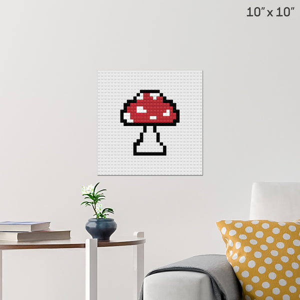 mushroom Brick Poster