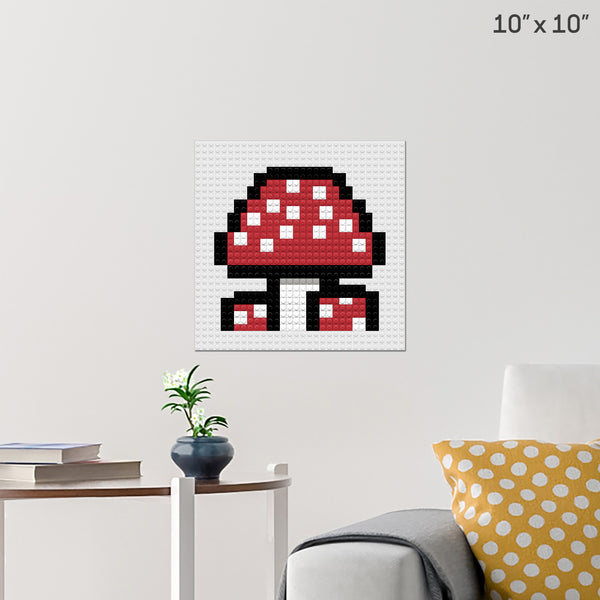 mushrooms Brick Poster