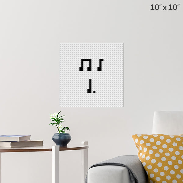 Music notes Brick Poster