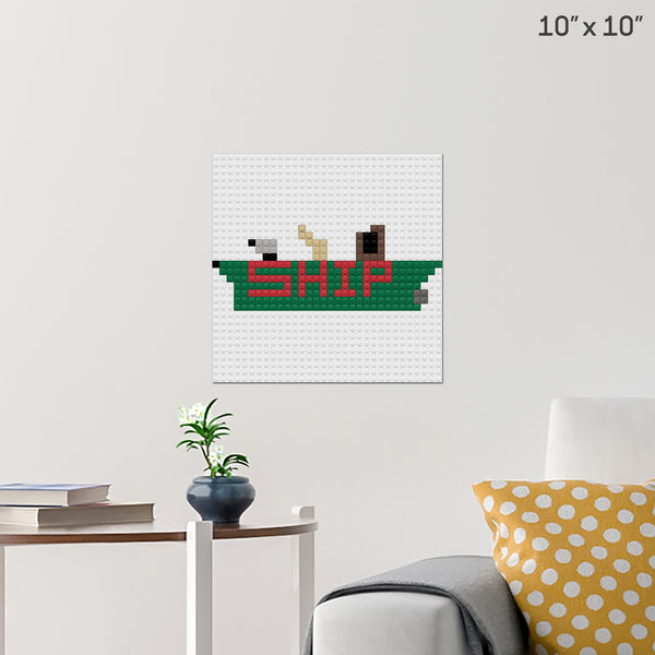 My boy overboard war ship boat Brick Poster