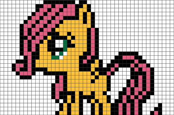 My Little Pony Fluttershy Pixel Art
