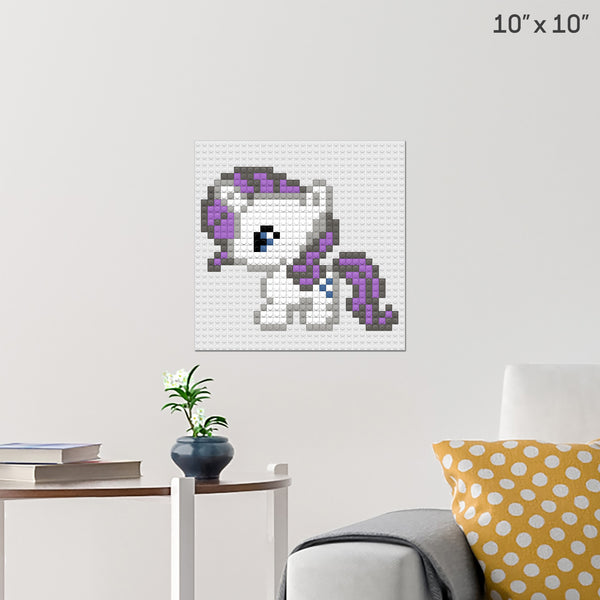 My Little Pony Rarity Brick Poster