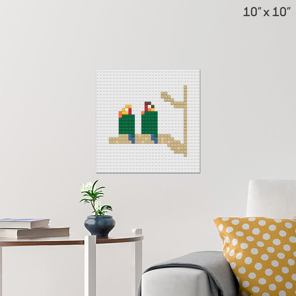 My pet Lovebirds Brick Poster
