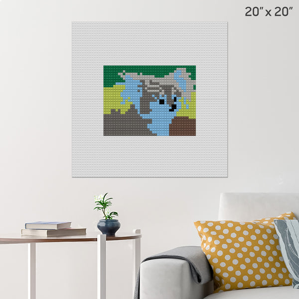 Mythical Blue Fox Brick Poster