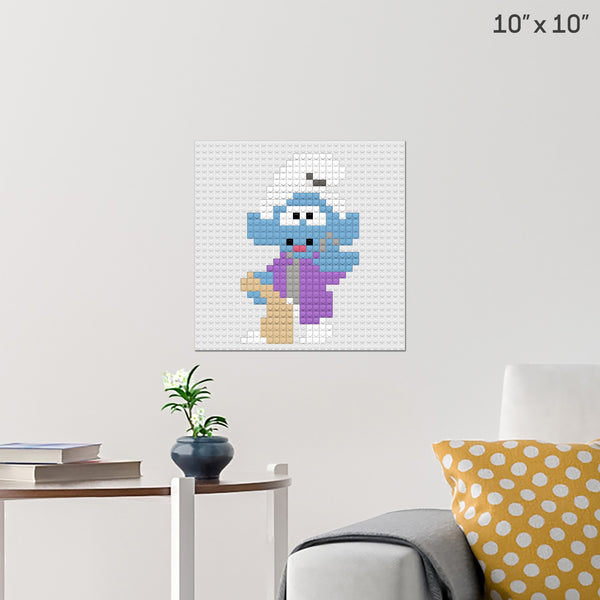 Narrator Smurf Brick Poster
