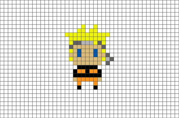 Naruto Uzumaki Pixel Art