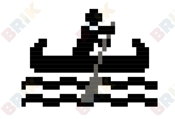 National Canoe Day Pixel Art