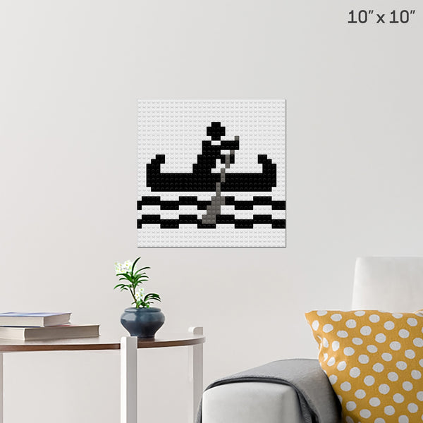 National Canoe Day Brick Poster