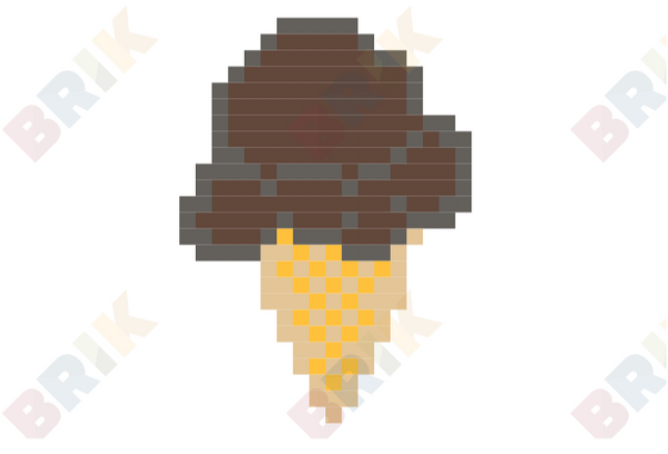 National Chocolate Ice Cream Day Pixel Art