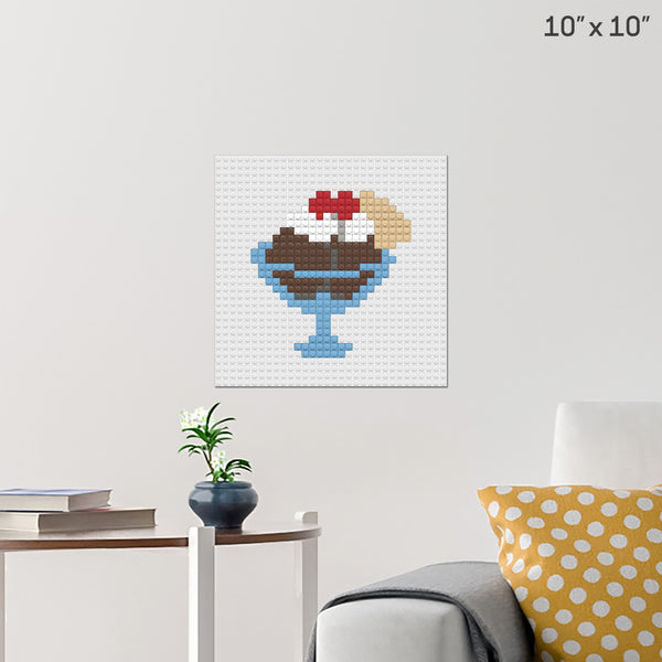 National Chocolate Ice Cream Day Brick Poster