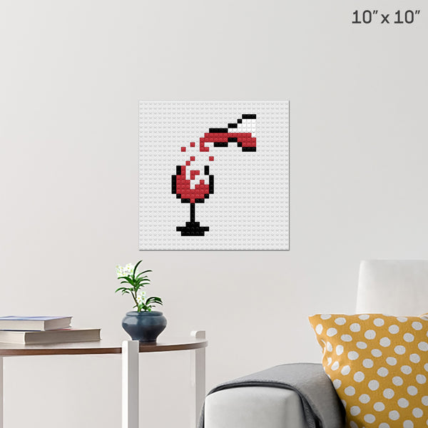 National Drink Wine Day Brick Poster