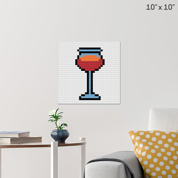 National Drink Wine Day Brick Poster
