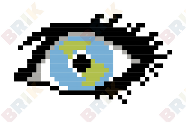National Eye Exam Month Pixel Art