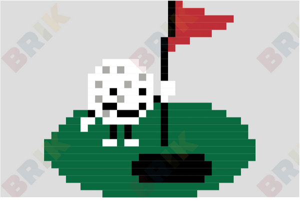 National Golf Month Pixel Art