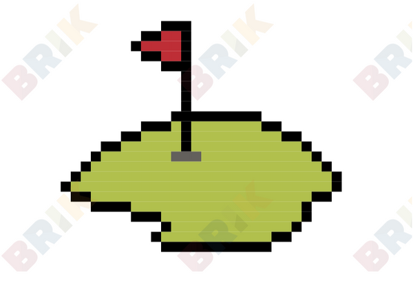 National Golf Month Pixel Art