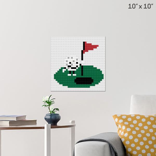 National Golf Month Brick Poster
