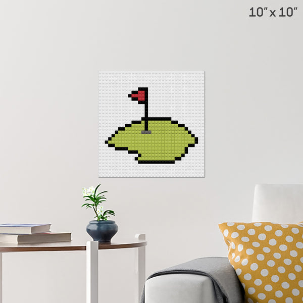National Golf Month Brick Poster
