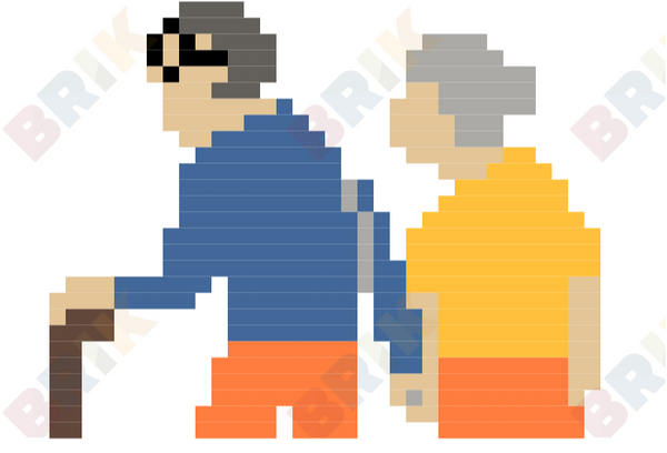 National Grandparents Day Pixel Art
