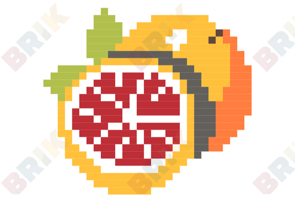 National Grapefruit Month Pixel Art