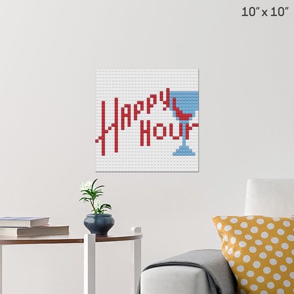 National Happy Hour Day Brick Poster