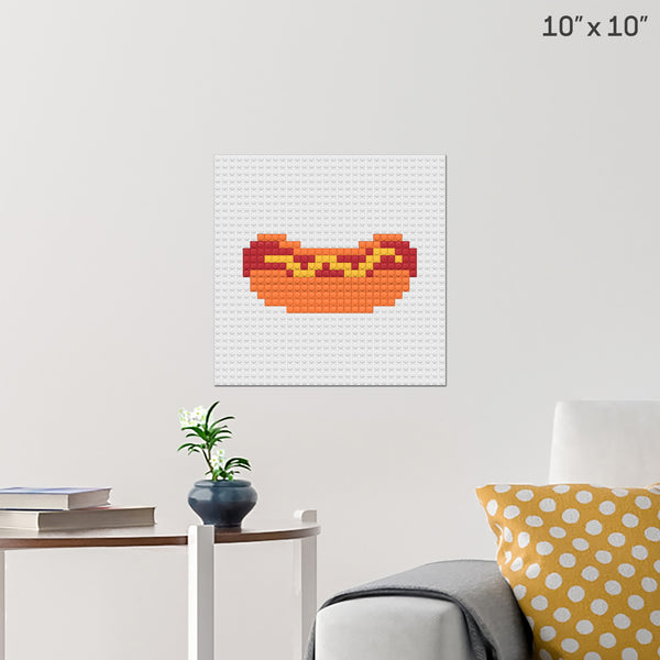 National Hot Dog Month Brick Poster