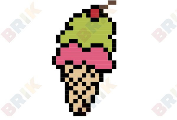 National Ice Cream Month Pixel Art