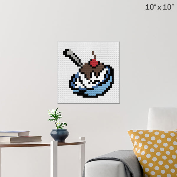 National Ice Cream Month Brick Poster