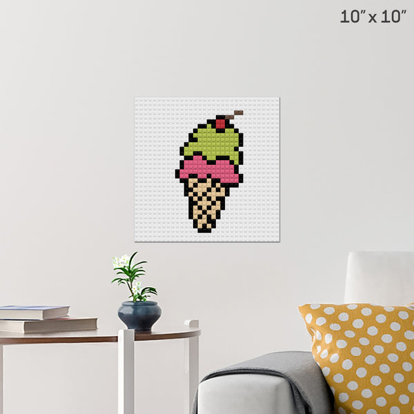 National Ice Cream Month Brick Poster