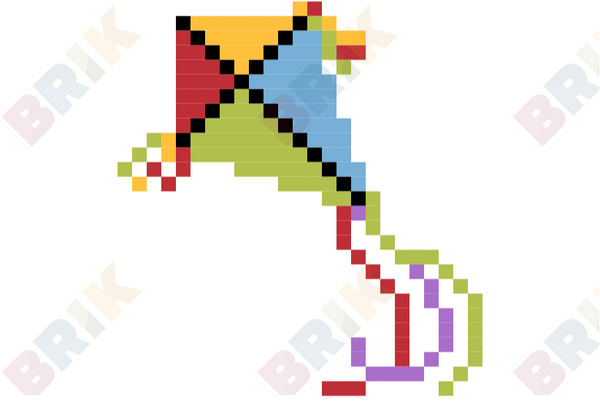 National Kite Month Pixel Art