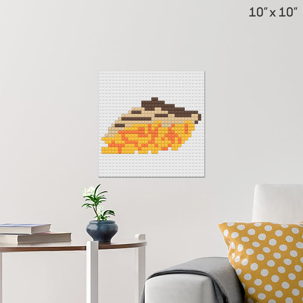 National Peach Cobbler Day Brick Poster