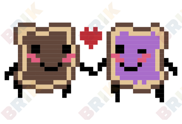 National Peanut Butter and Jelly Day Pixel Art