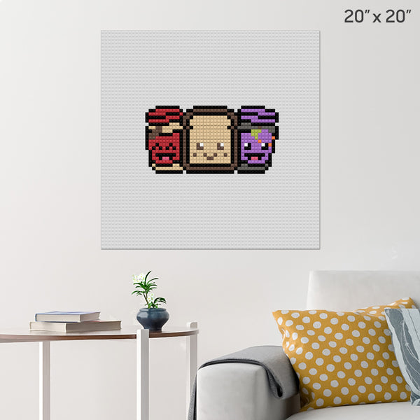 National Peanut Butter and Jelly Day Brick Poster