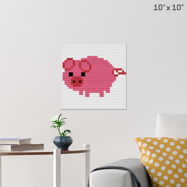 National Pig Day Brick Poster