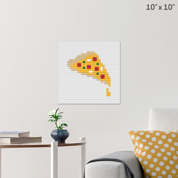 National Pizza Day Brick Poster