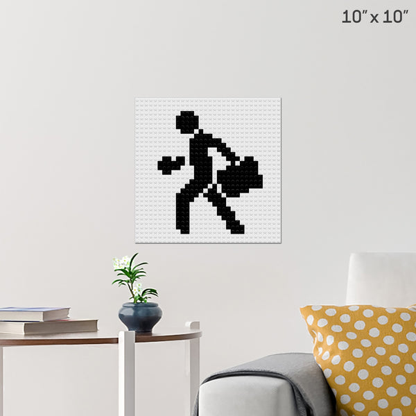 National Walk to Work Day Brick Poster
