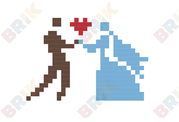 National Wedding Month Pixel Art